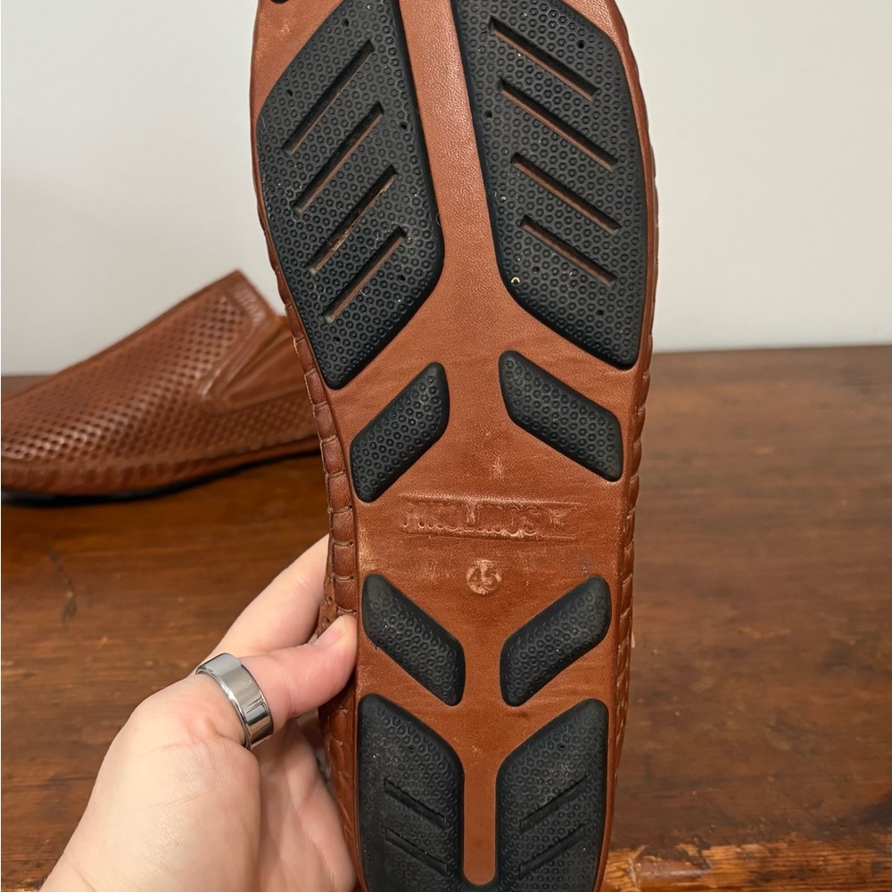 PIKOLINOS Tan Perforated Slip-On Loafers - Picture 5 of 11